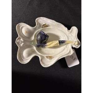 Vintage Iridescent Ceramic Pipe Ashtray - Mid Century Kitsch - GrandpaCore Decor